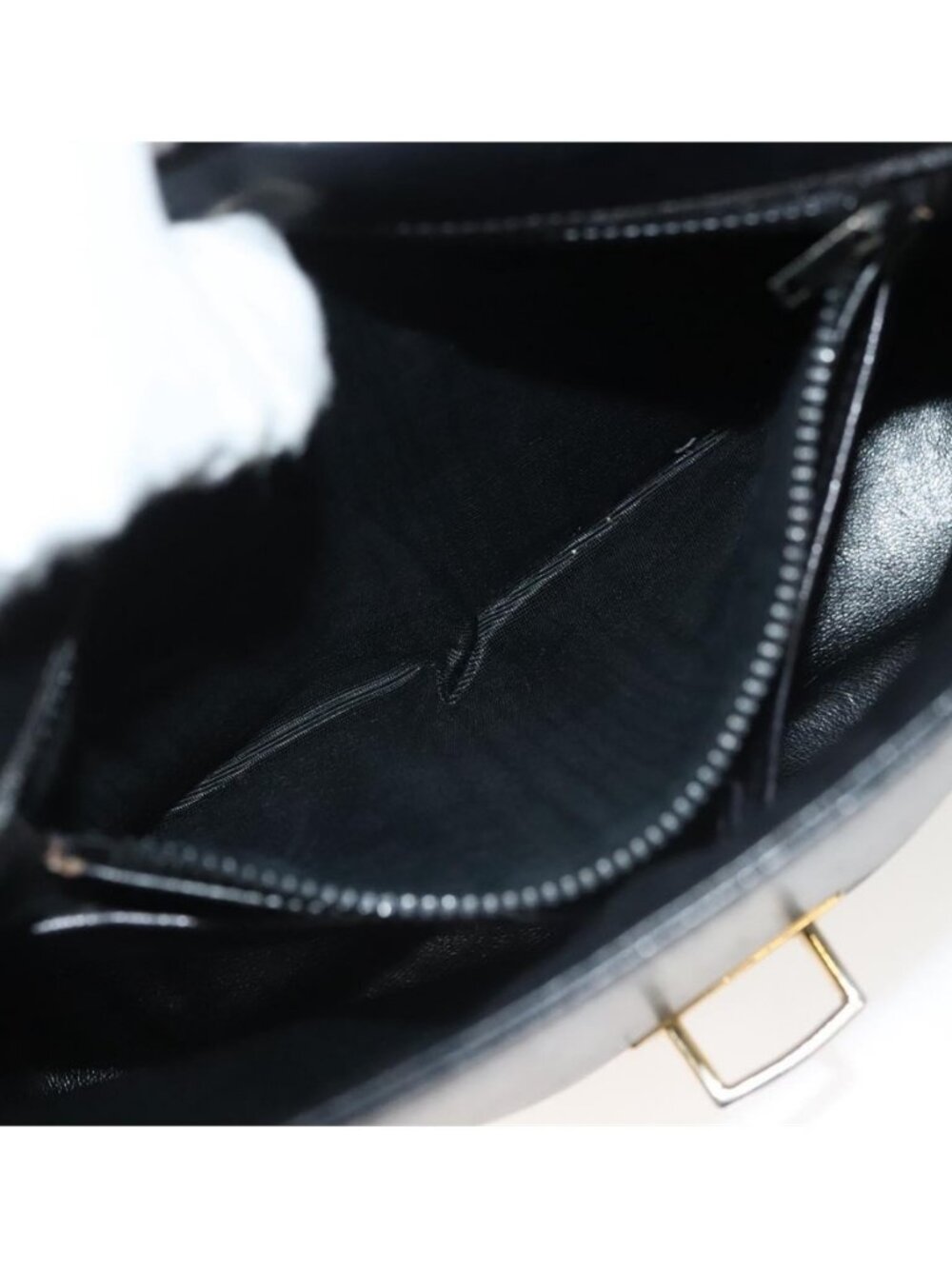 Authentic CELINE Shoulder Bag Leather Navy Gold - Picture 4 of 16